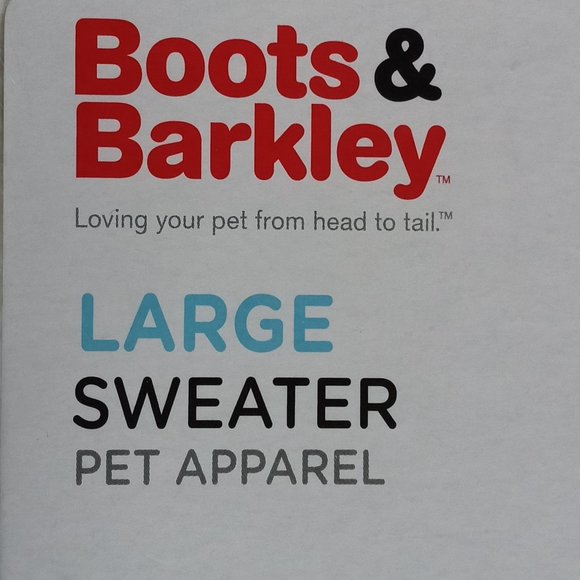 Fuzzy Stripe Dog Sweater "Deep Orange and Burgundy" (LARGE) Boots & Barkley -NEW - Picture 6 of 8